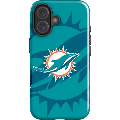 NFL Miami Dolphins Double Vision iPhone 16 Impact Case